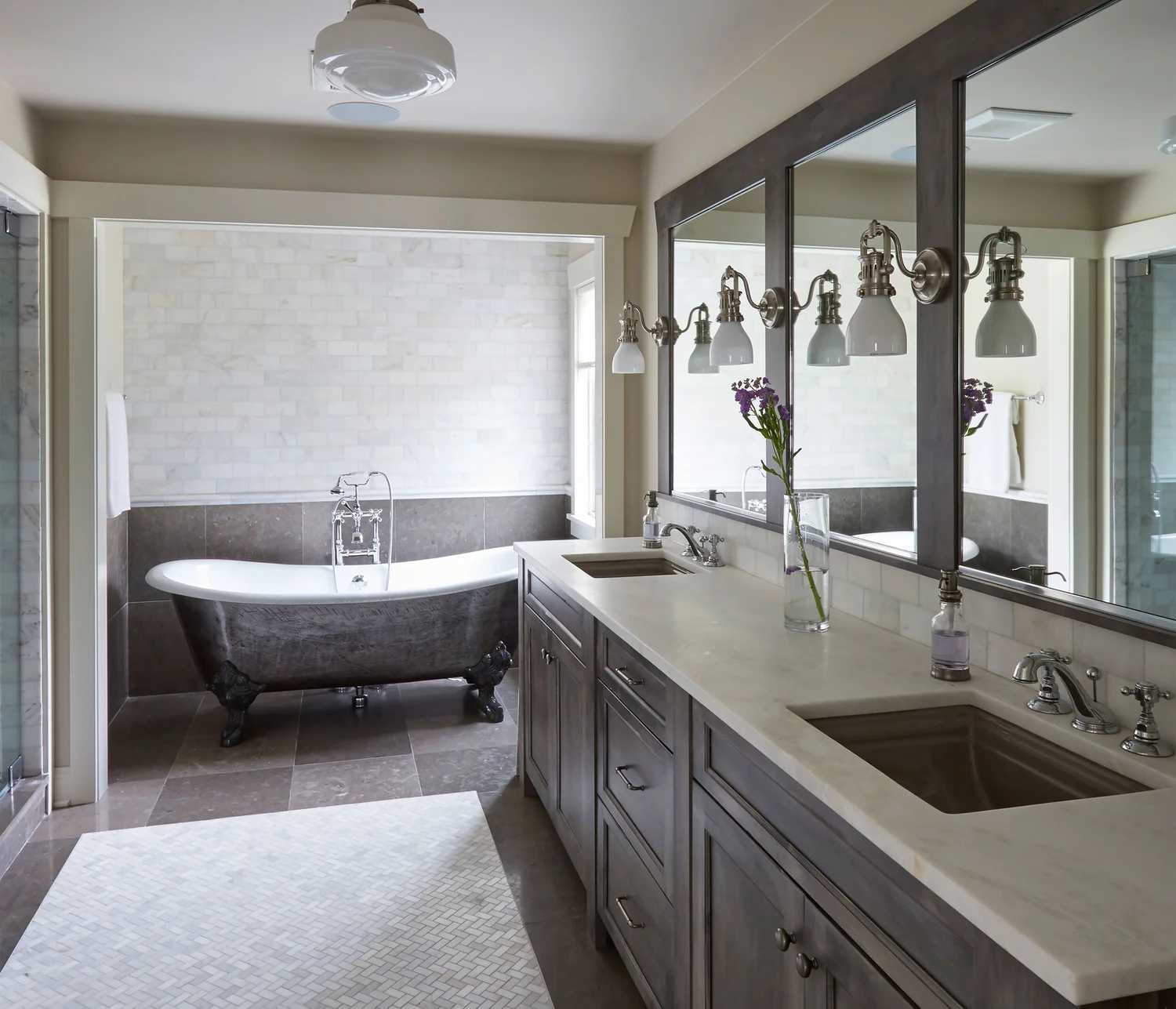 Bathroom project — Seabrook Knotty Alder Weathered Silverwood