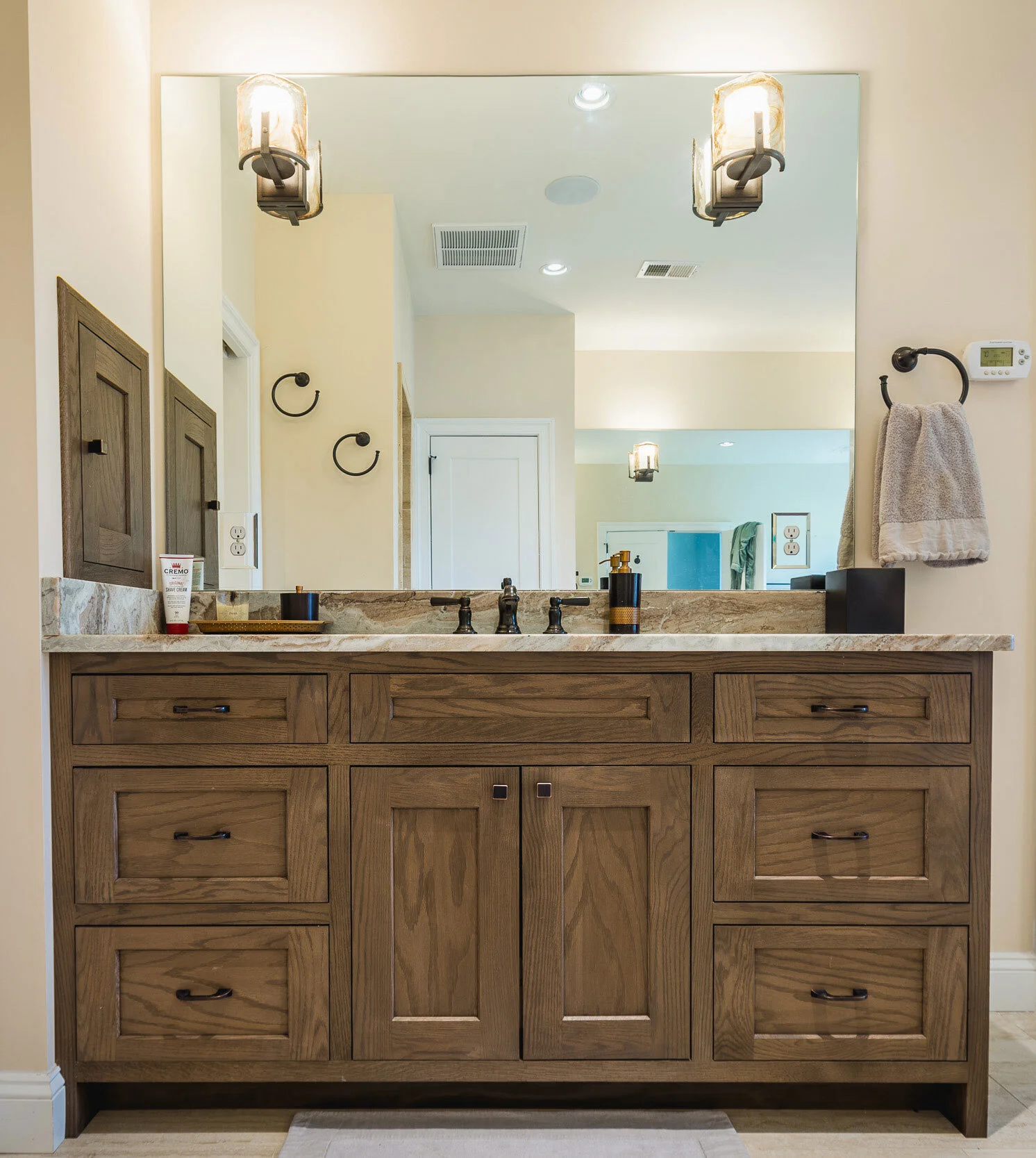 Bathroom project — Chelsea Red Oak Cashmere