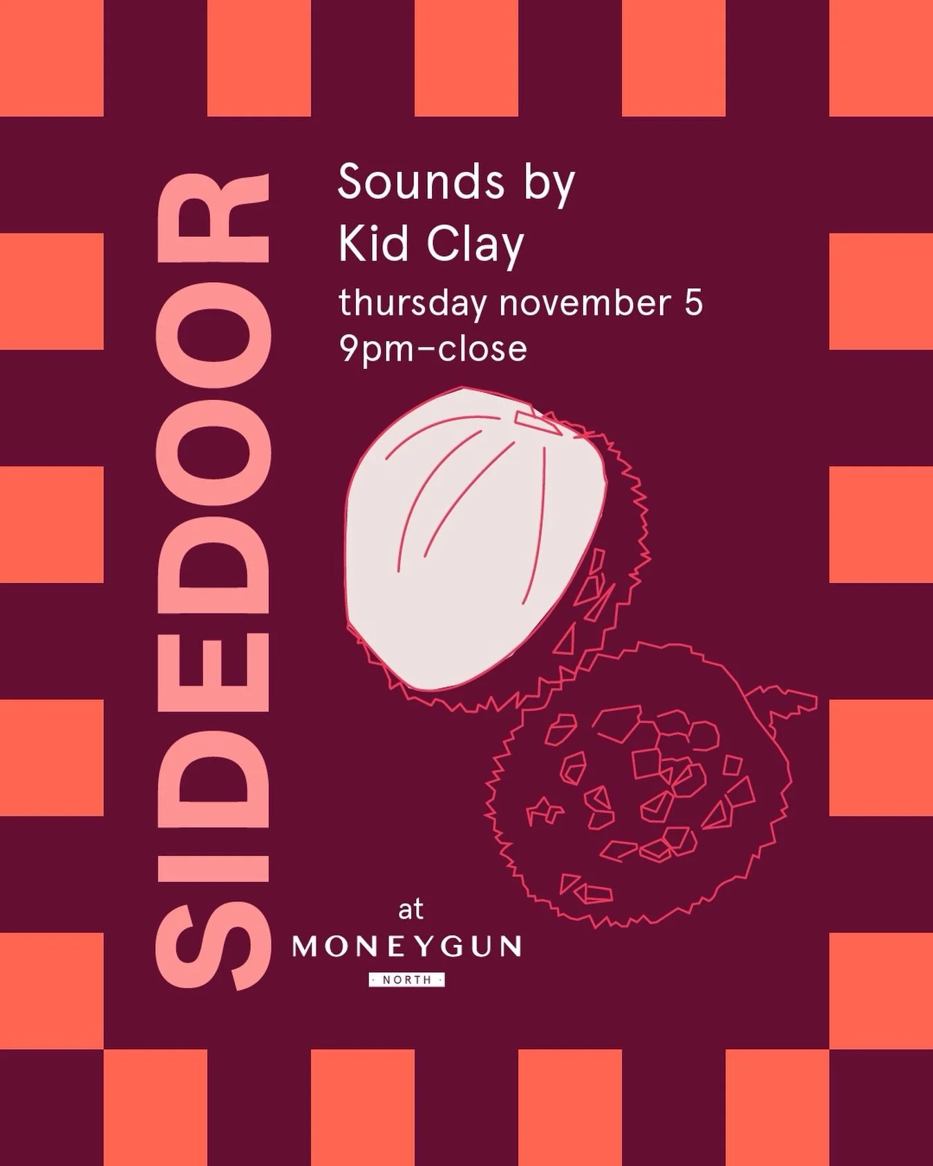 SideDoor returns to MONEYGUN North. Join us for good drinks and good tunes. 🍸

Sounds by @djkidclay. 

Thursday, November 5th. Music starts at 9pm. 🕺🚪
