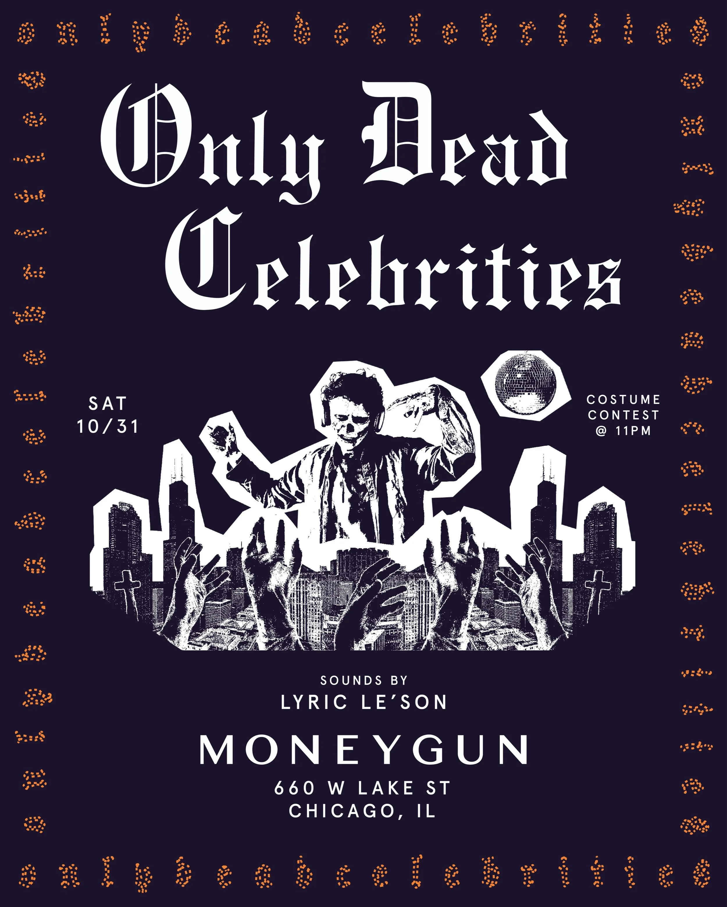 Come celebrate Only Dead Celebrities at MONEYGUN this Halloween. 

🎧 Sounds by @lyricleson - music starts at 9pm.
🎭 Costume contest at 11pm. Winner gets a cash prize!

Saturday, 10/31. Wear a costume. See you there. 🧟&zwj;♀️🧟&zwj;♂️