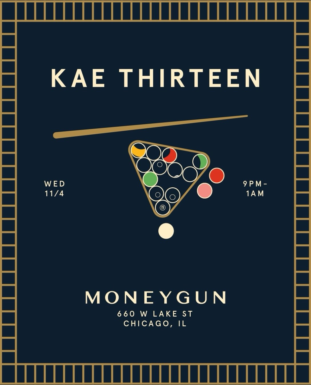 November at MONEYGUN is already heating up. 🔥 Catch @kae_thirteen spinning for our first Wednesday night DJ of the month. 

Expect smooth sounds, delicious drinks, and good vibes. 

Wednesday, November 4th. Music starts at 9pm. 🎧