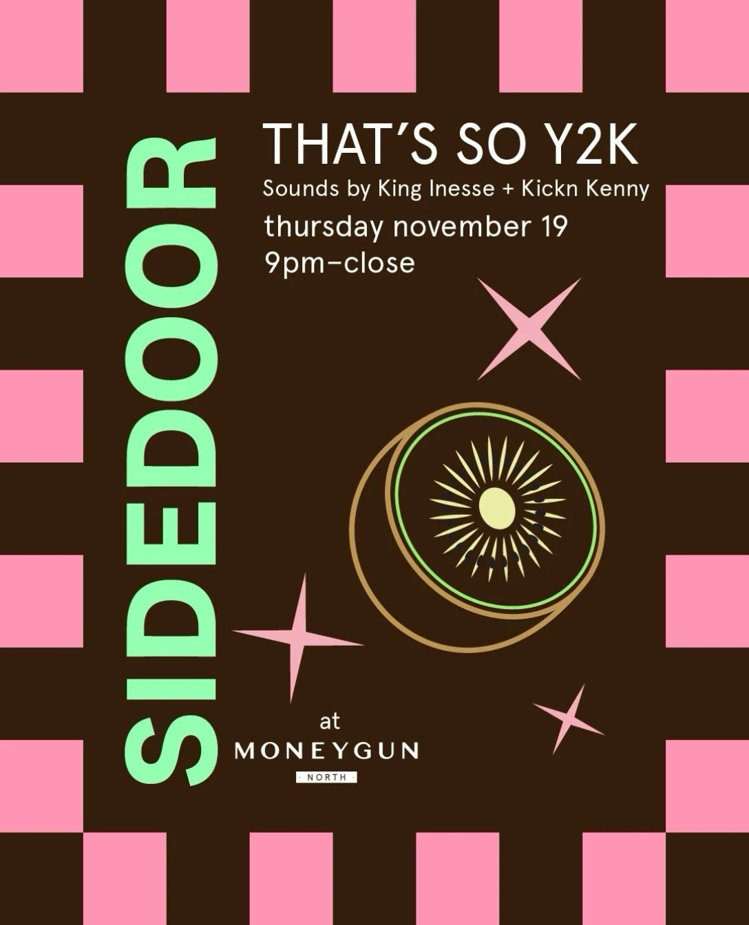 Slide through for a special SideDoor with That&rsquo;s So Y2K. 🚪Sounds by @kinginesse + @kicknkenny. 

Thursday, November 19th. Music starts at 9pm. Enter through the side door just past the photo booth. 🎞️