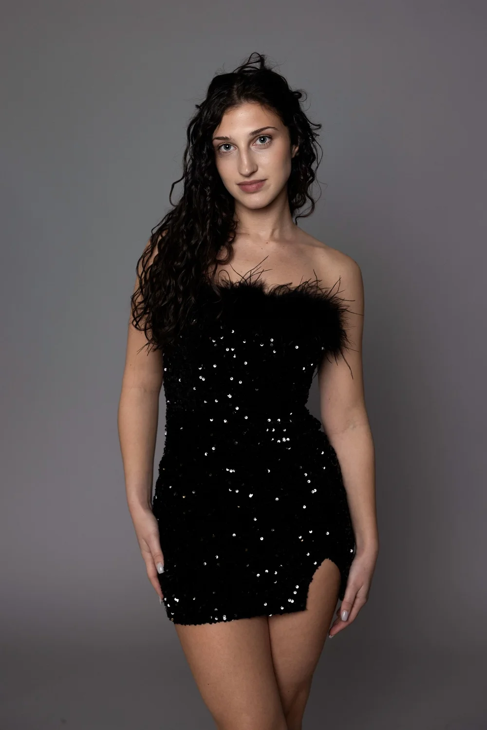 knee length dresses for ladies Vivian Corset Sequin Mini Dress | Sequin Mini Dress with Corset Bodice main image 0