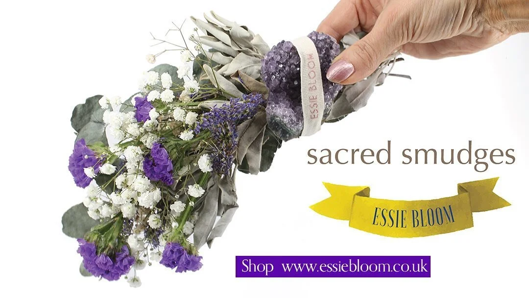 #sacredsmudges #whitesage #amethyst #cleansenegativity #floralgift #originalgift