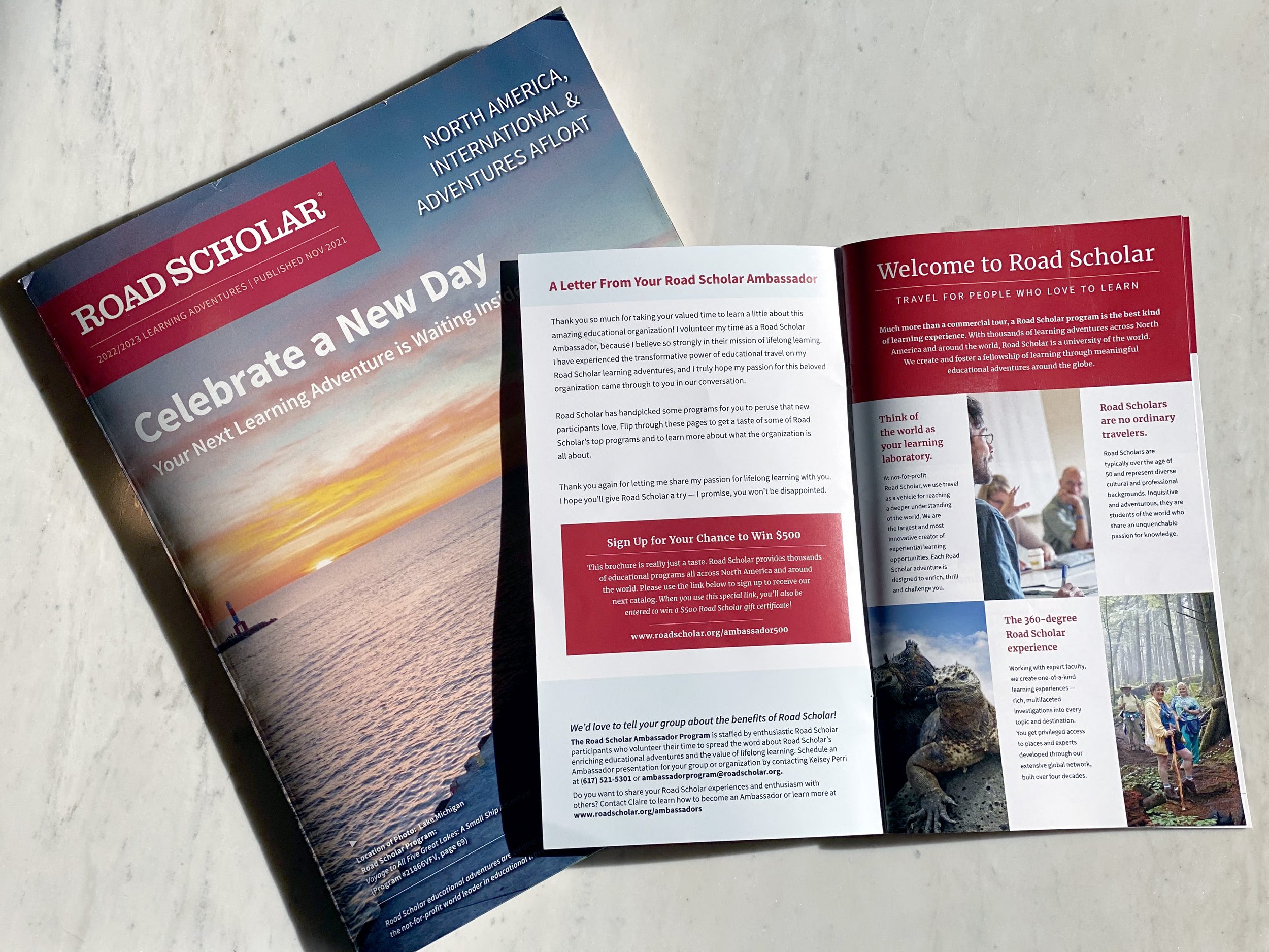 Catalog cover and internal interest pages.