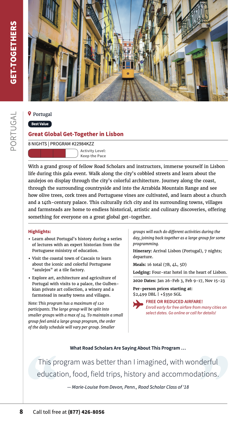 Interior page of a multi-page brochure.