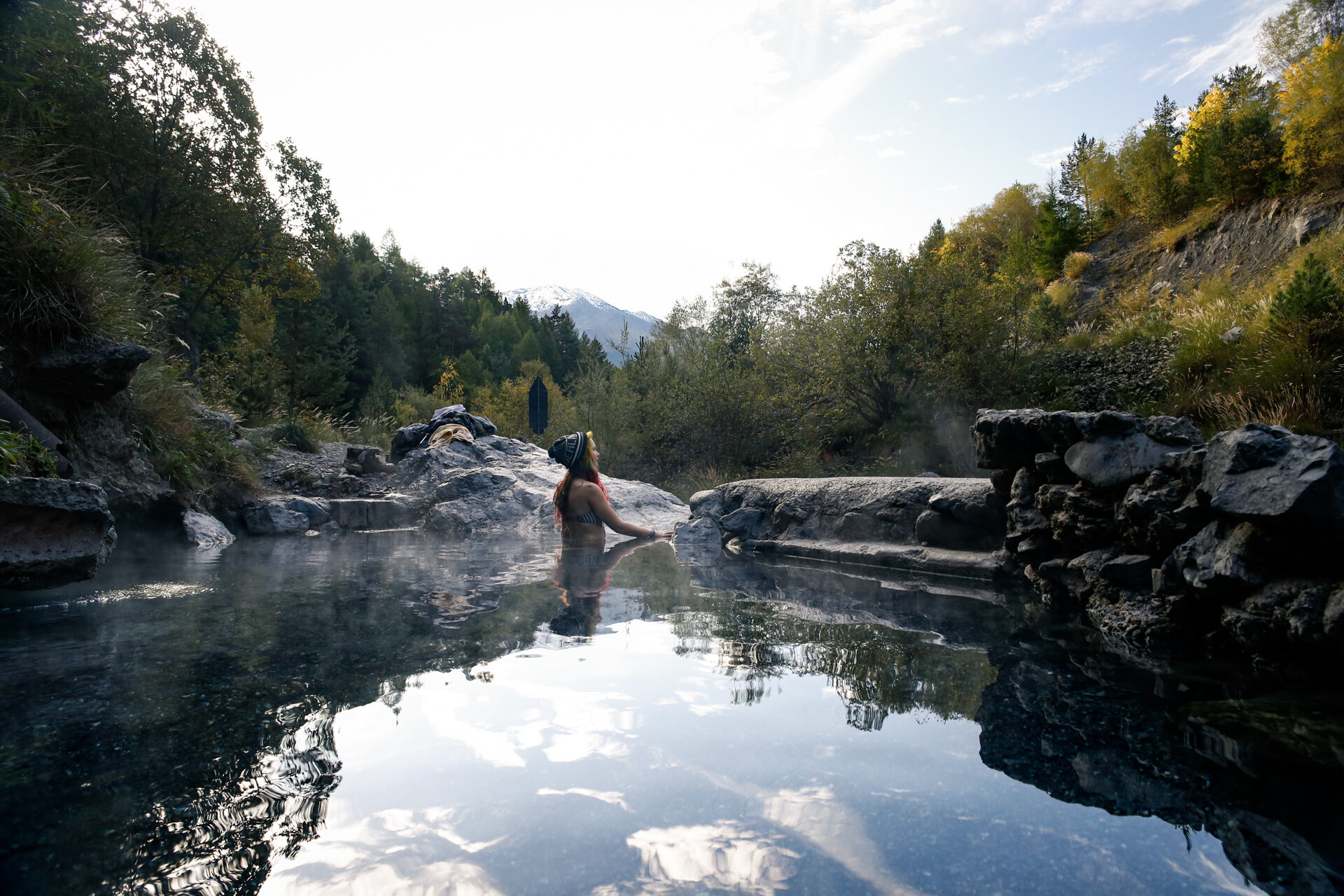 Europe's Best Free Natural Wild Hot Springs Thermal Baths - Pozza di Leonardo DaVinci in Bormio, Stelvio, Dolimites, Italy