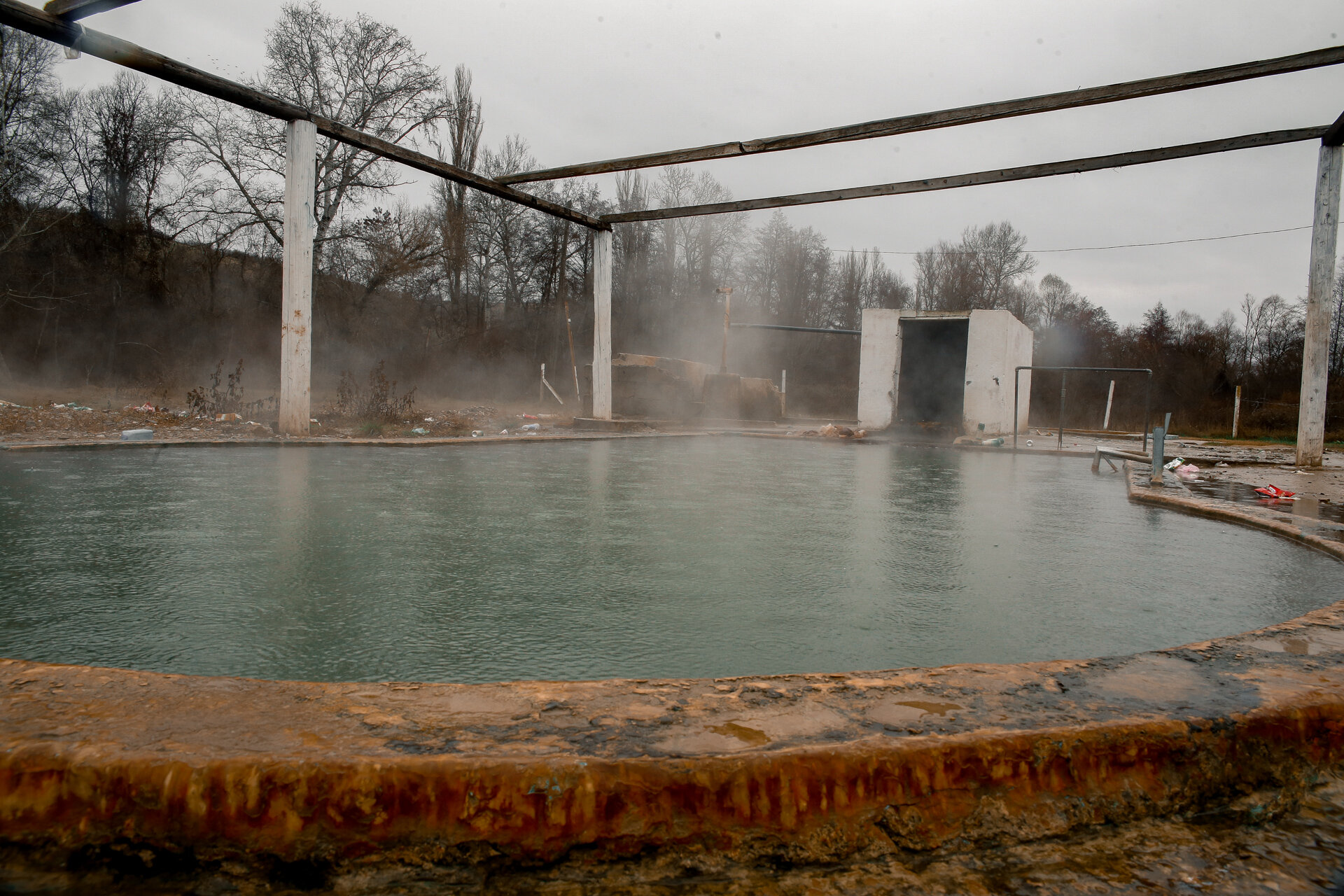 Europe's Best Free Natural Wild Hot Springs Thermal Baths - Strnovac Banja in Macedonia