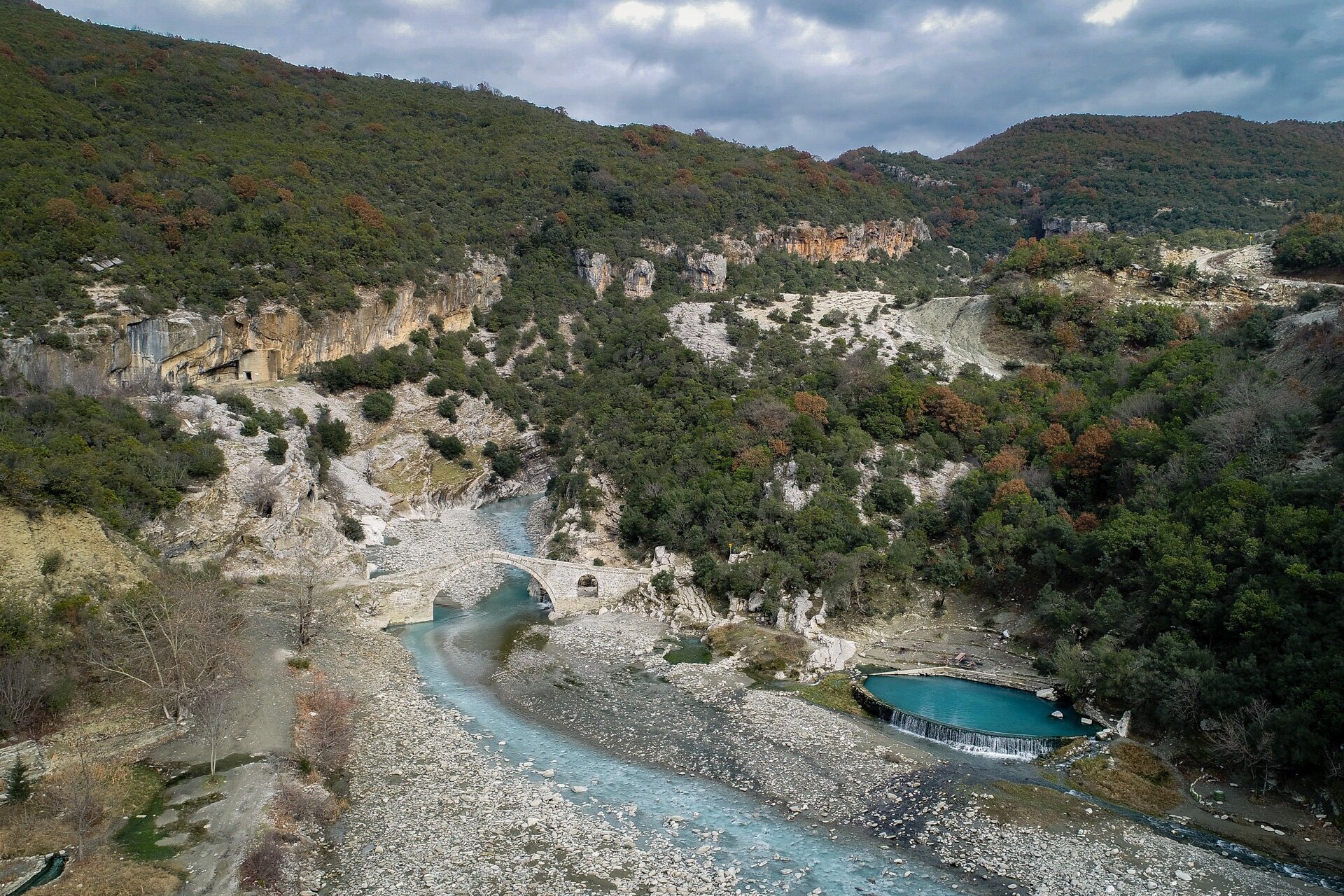 Europe's Best Free Natural Wild Hot Springs Thermal Baths - Llixhat e Benjes in Permet, Albania