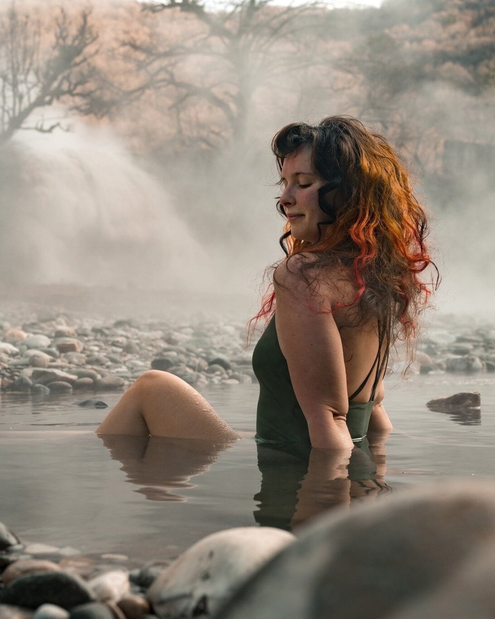 Early morning on a chilly winter's day is the best and hardest time to bathe in hot springs.

The inner turmoil is real as you've been woken early by your alarm, struggle for a few snoozes to get out of your warm cosy bed, then reluctantly pull on a 