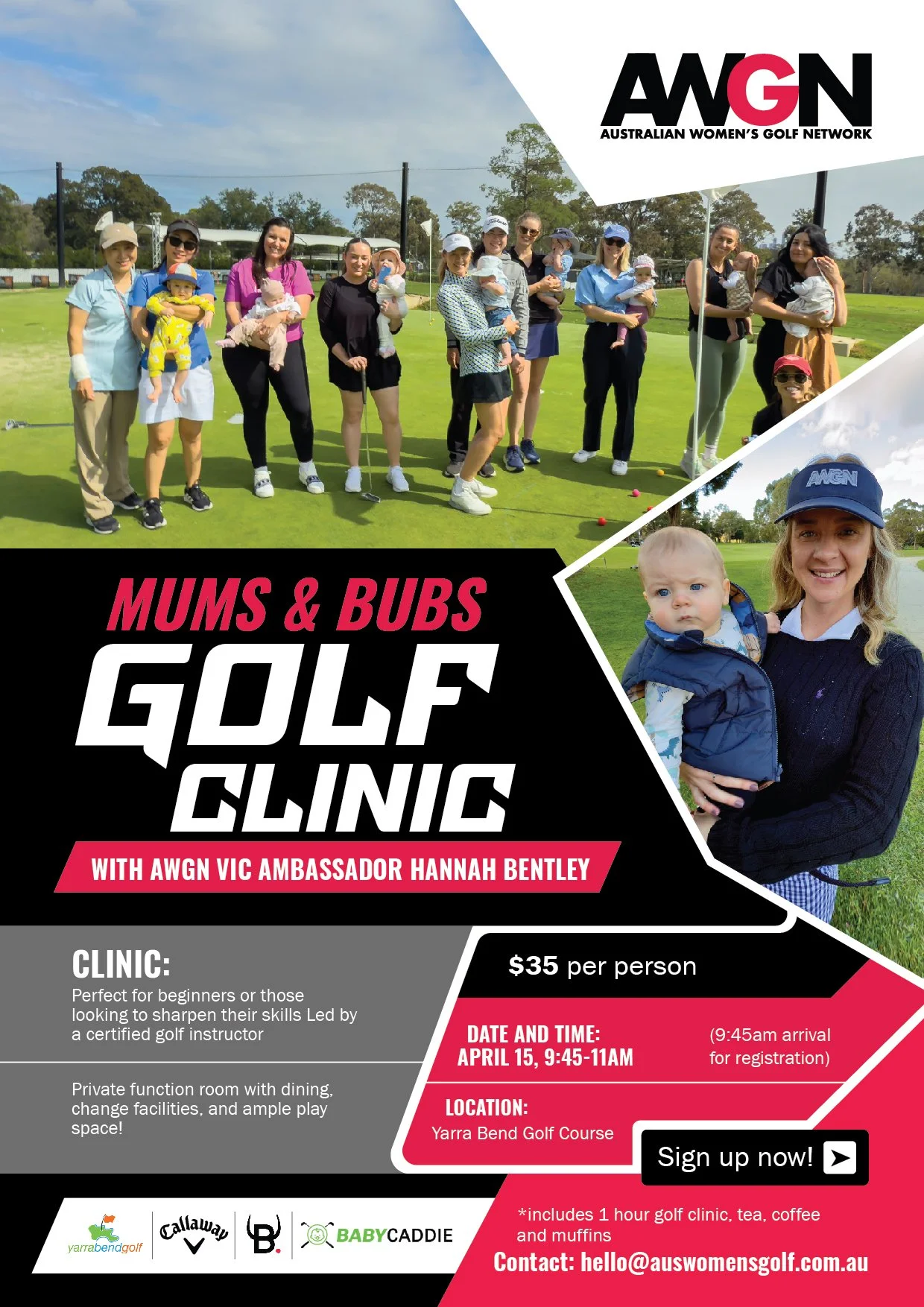Mums and Bubs Golf Clinic at Yarra Bend!