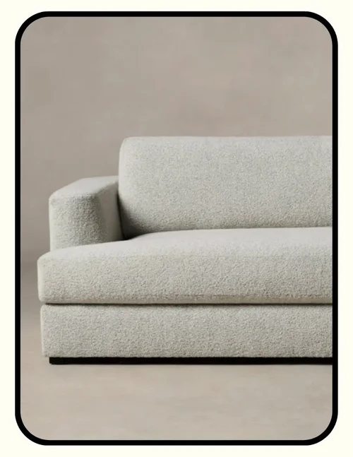 Maiden Home solid wood frame sofa with performance fabric and low-VOC glues