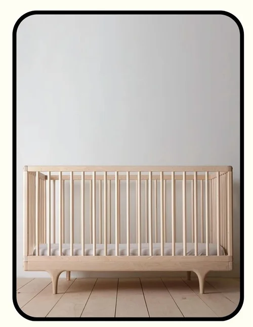 Kalon Caravan solid ash wood crib with plant-based oil finish
