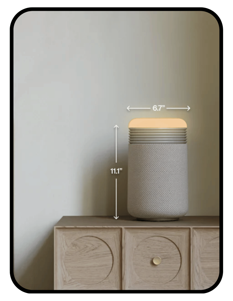 BlueAir Mini Restful bedside air purifier with built-in sunrise alarm clock