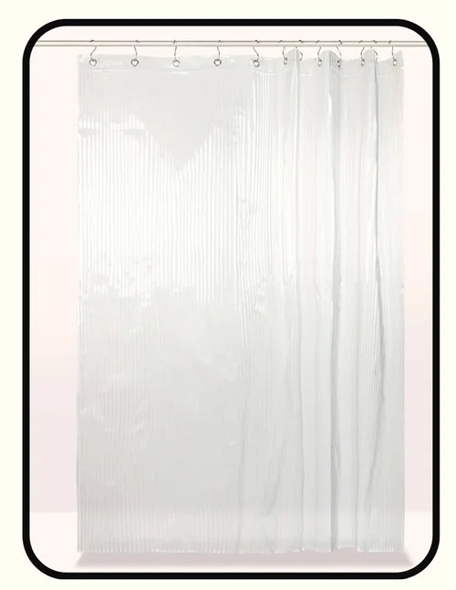 Sproos! fluted EVA shower curtain liner, PVC free