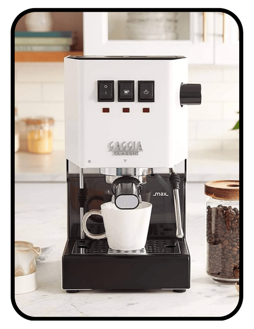 Gaggia Evo Pro home espresso machine with stainless steel hot water tubing
