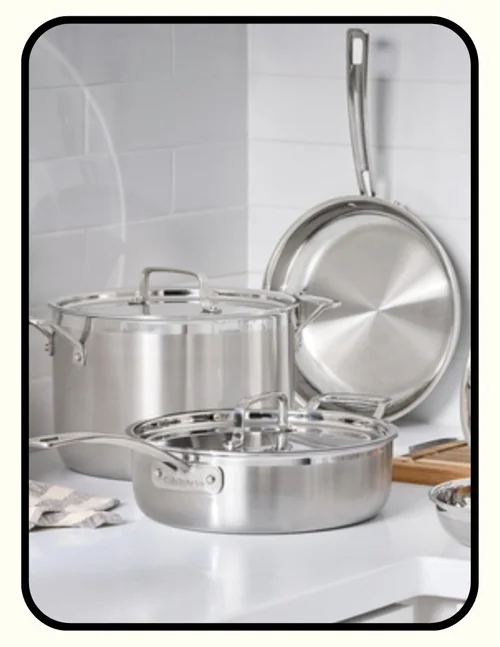 Stainless steel cookware, from the metal material guide
