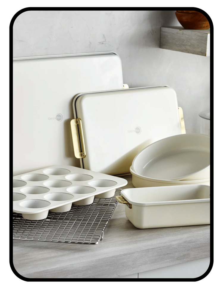 GreenPan ceramic non-stick bakeware, Thermolon PFAS-free coating