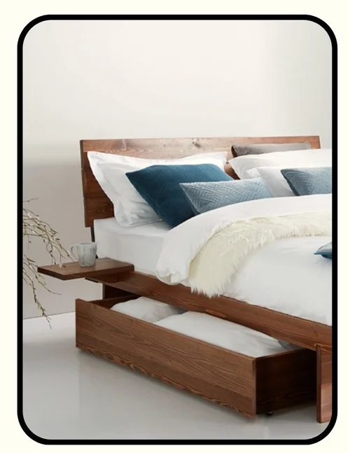 Get Laid Beds solid wood platform bed with under-bed storage drawers