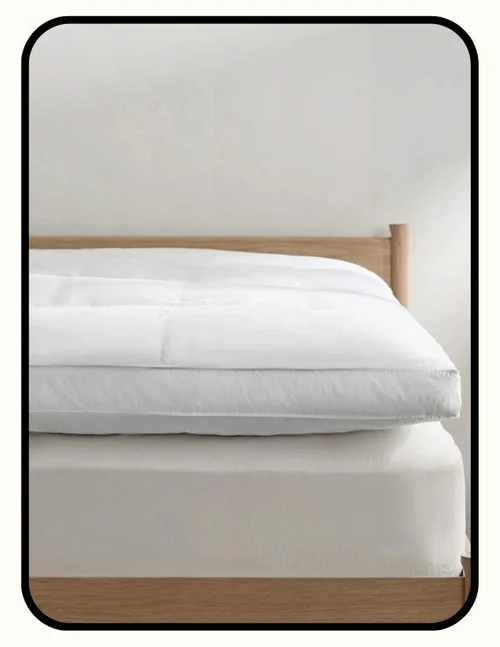 Parachute RDS certified down and feather mattress topper with OEKO-TEX sateen cotton encasement