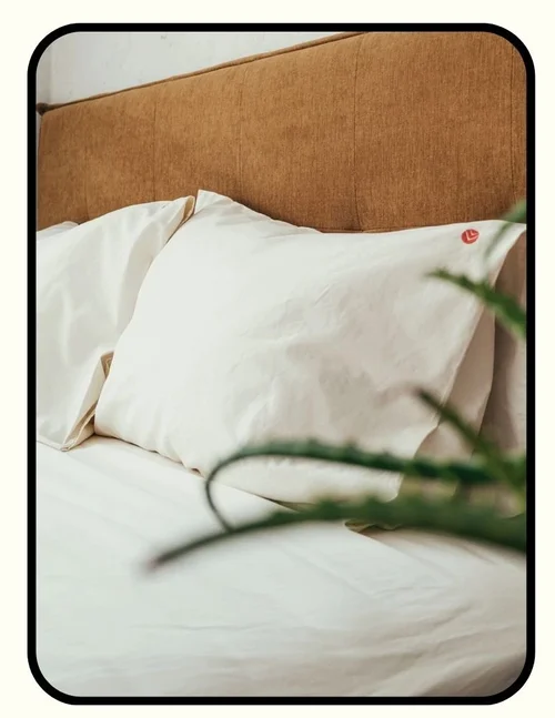 AIZOME GOTS certified organic cotton pillowcase with plant-dyed finish