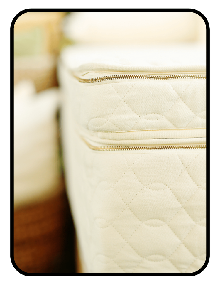 Savvy Rest GOLS organic Dunlop latex mattress topper with GOTS organic wool and cotton casing