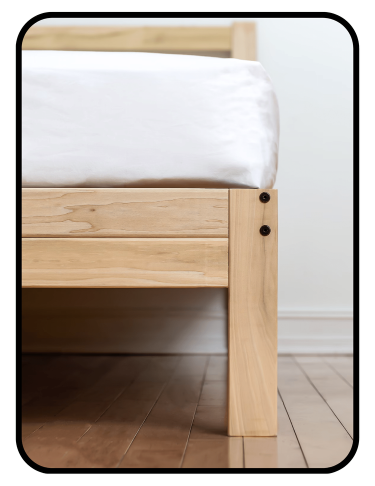 Carolina Leg Co unfinished solid poplar platform bed frame