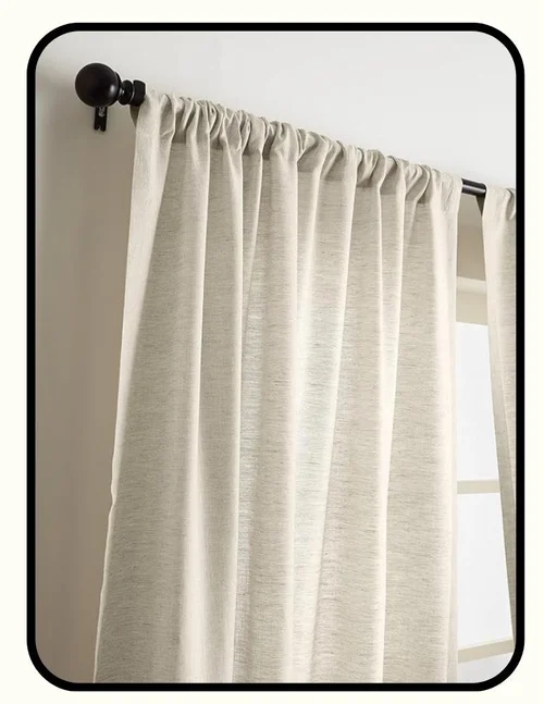 Natural linen curtains