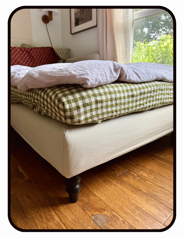ComfortWorks custom-size couch slipcover in OEKO-TEX certified fabric
