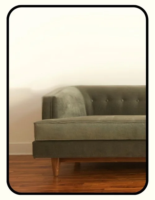 Couch Seattle Eco-Conscious natural latex couch with GOTS certified organic fabric