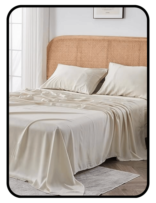 SIJO eucalyptus TENCEL silk-like pillowcase in warm white
