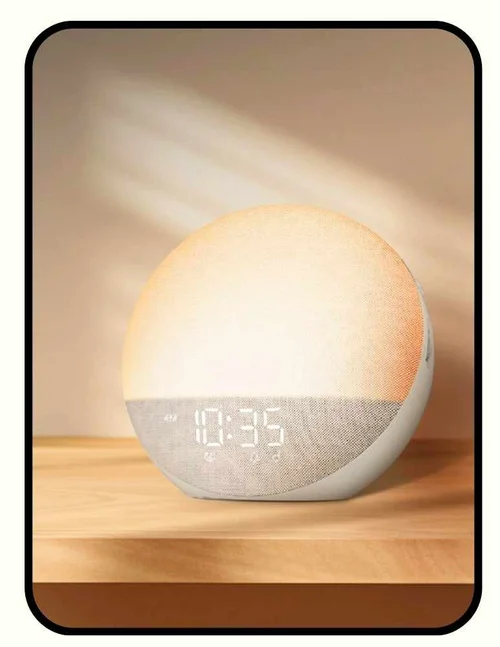 Odokee affordable sunrise alarm clock and white noise sound machine with app-free button controls