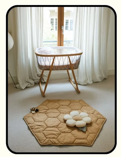Lorena Canals washable non toxic play mat in GOTS certified organic cotton