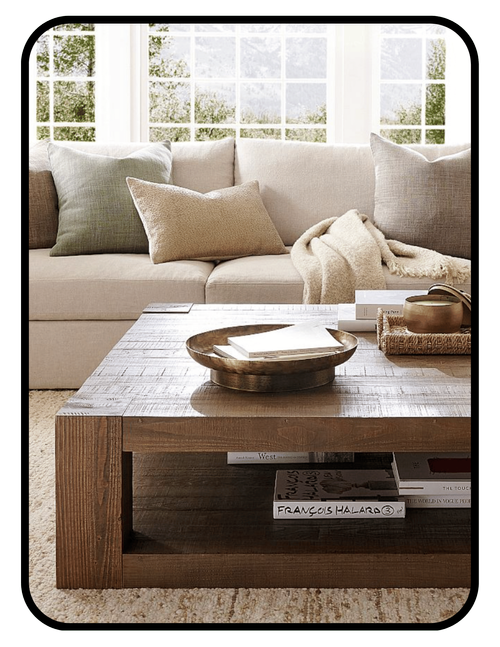 Pottery Barn and West Elm GreenGuard Gold couch with polyester upholstery