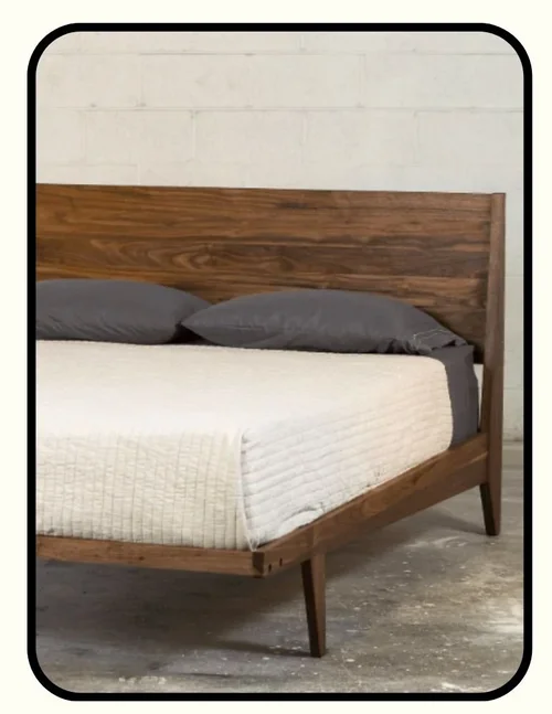 TY Fine Furniture solid wood handcrafted bed frame with flax-based finish
