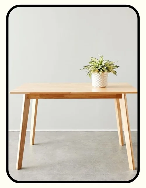 Amazon Basics affordable solid wood dining table under 200 dollars