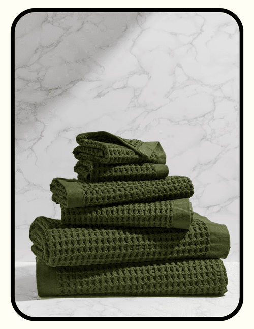 Onsen OEKO-TEX certified cotton waffle bath towels