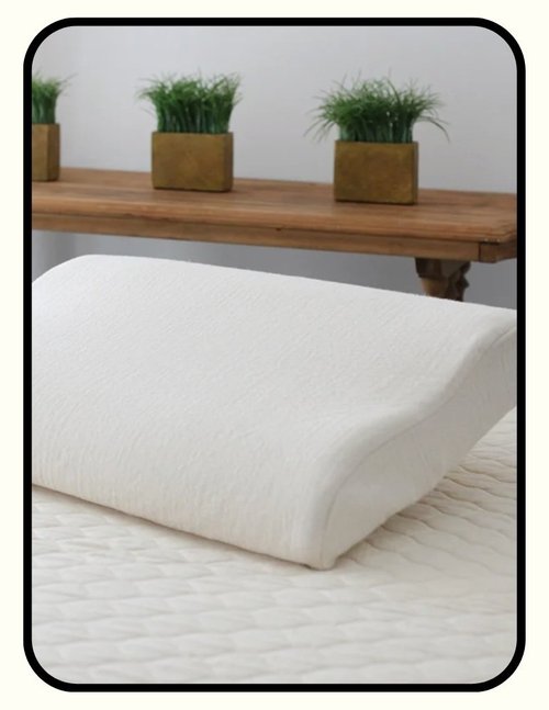 Savvy Rest organic latex contour pillow with GOLS organic Dunlop latex and GOTS organic cotton casing for TMJ
