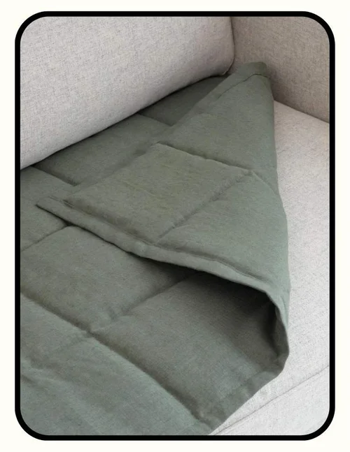 Etsy custom-size natural fabric couch protector in linen or cotton
