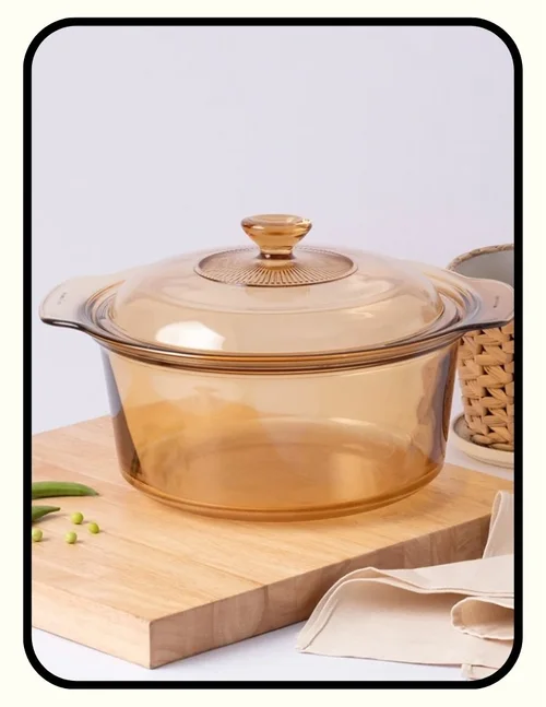 Visions glass-ceramic cookware pot