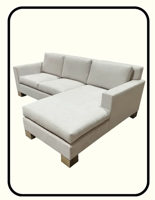 Pure Upholstery organic sectional sofa with GOLS certified latex cushions