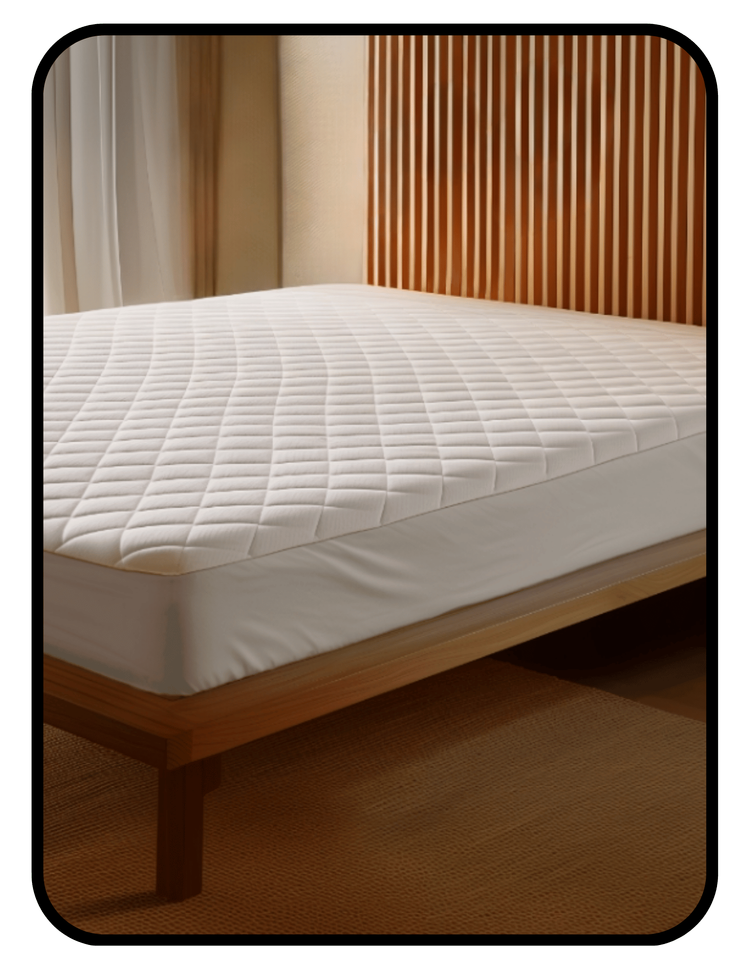 Sleep & Beyond washable wool mattress protector in OEKO-TEX cotton encasement