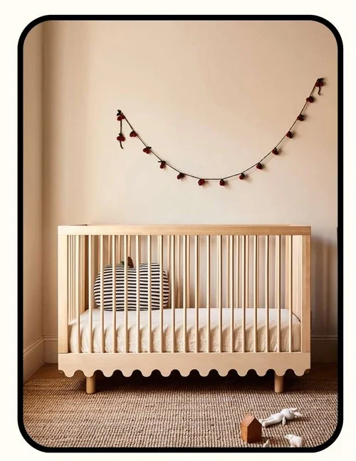 Oeuf solid wood crib with eco-MDF mattress support