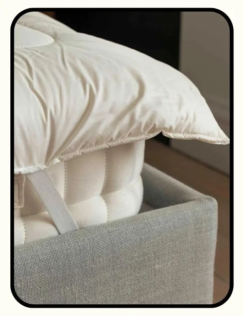 Piglet in Bed OEKO-TEX certified wool mattress topper with OEKO-TEX cotton encasement