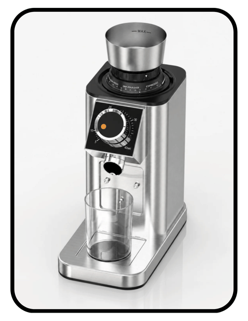 Simply Good Coffee plastic-free stainless steel and glass coffee grinder