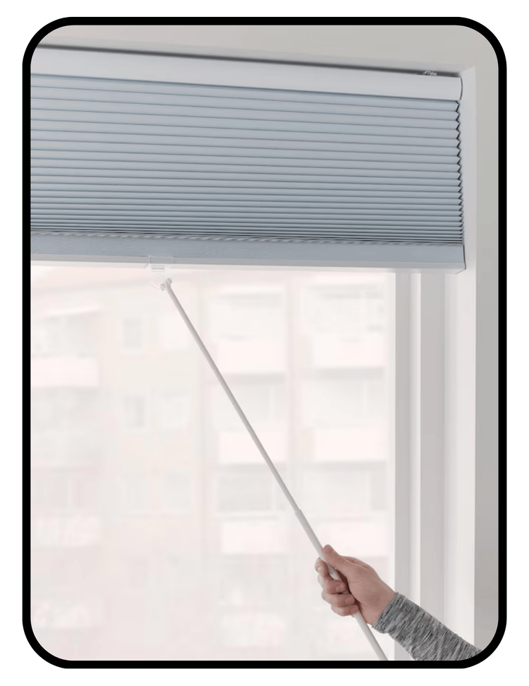 IKEA Trippevals white cellular blackout blind mounted in a window