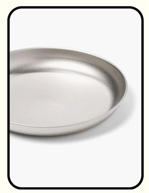 Snow Peak pure titanium dinnerware plates