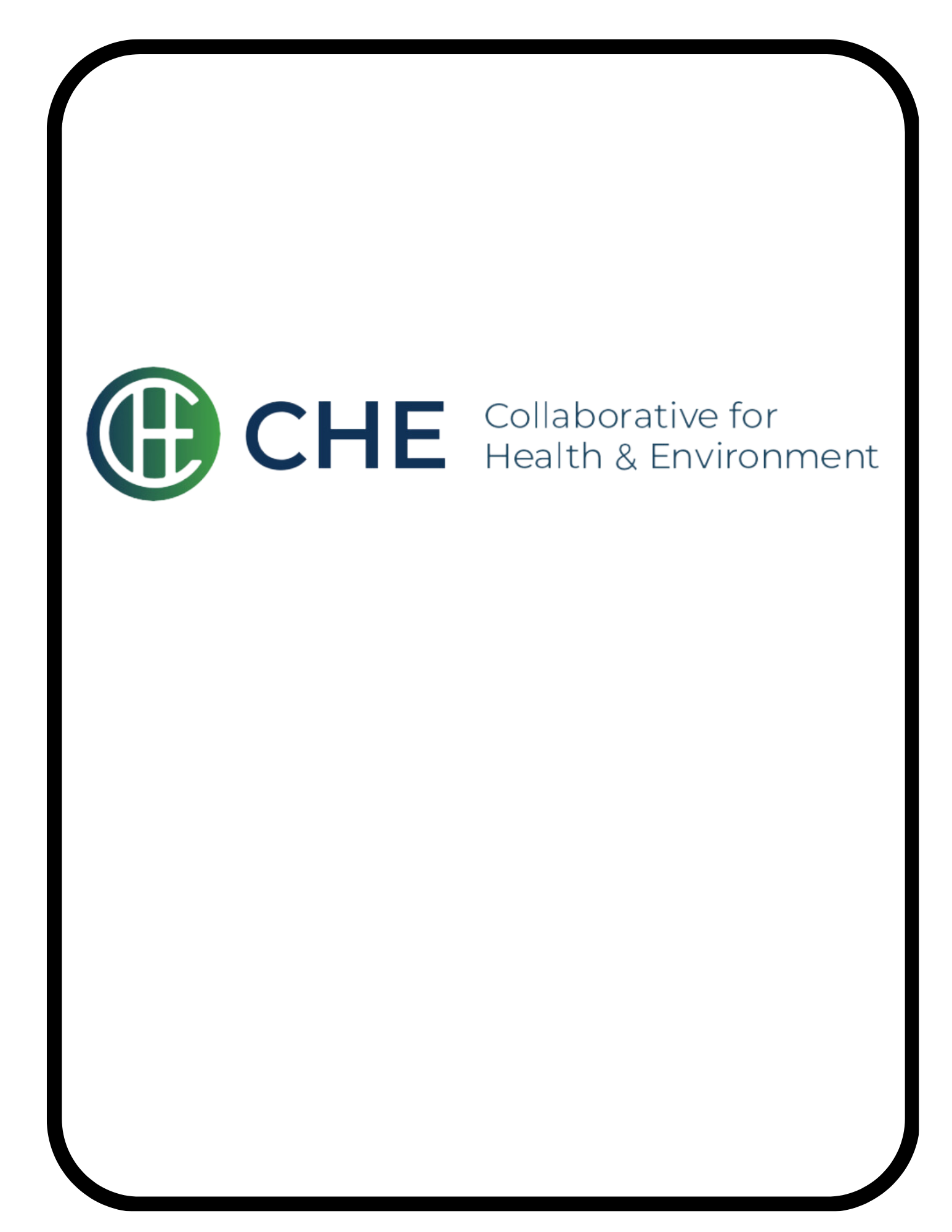 CHE logo and text that reads 'Collaborative for Health & Environment'.