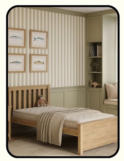 Naturepedic organic kids mattress, latex and wool free, glue-free heat-sealed coils, GOTS certified