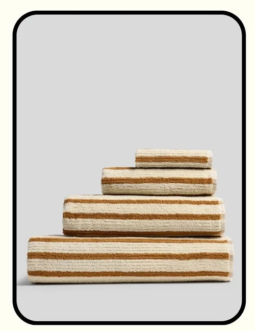 Parachute Resort Stripe GOTS Organic Cotton bath towels